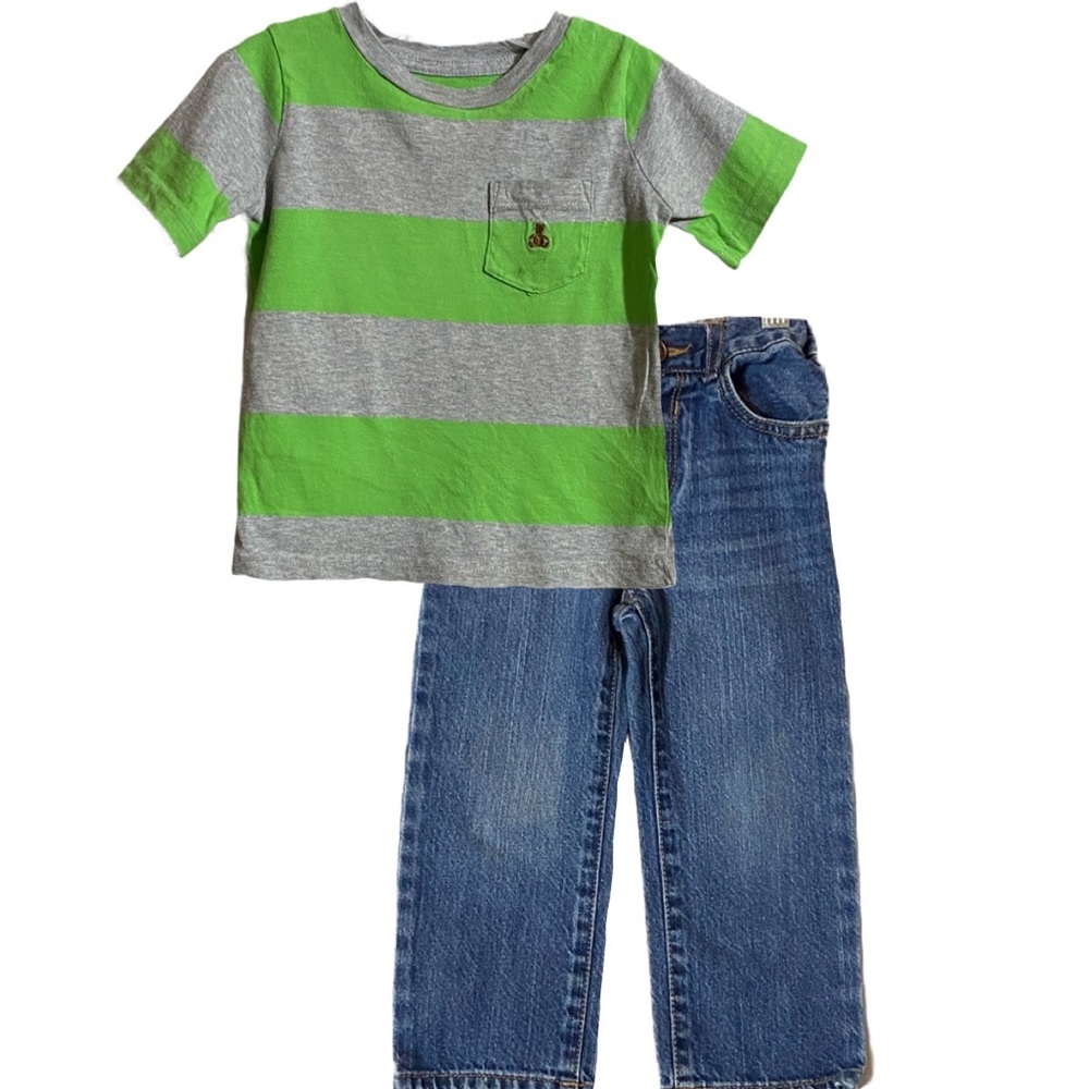 Barely Worn Boys Gap Tee & Children’s Place Jeans Size 2 t